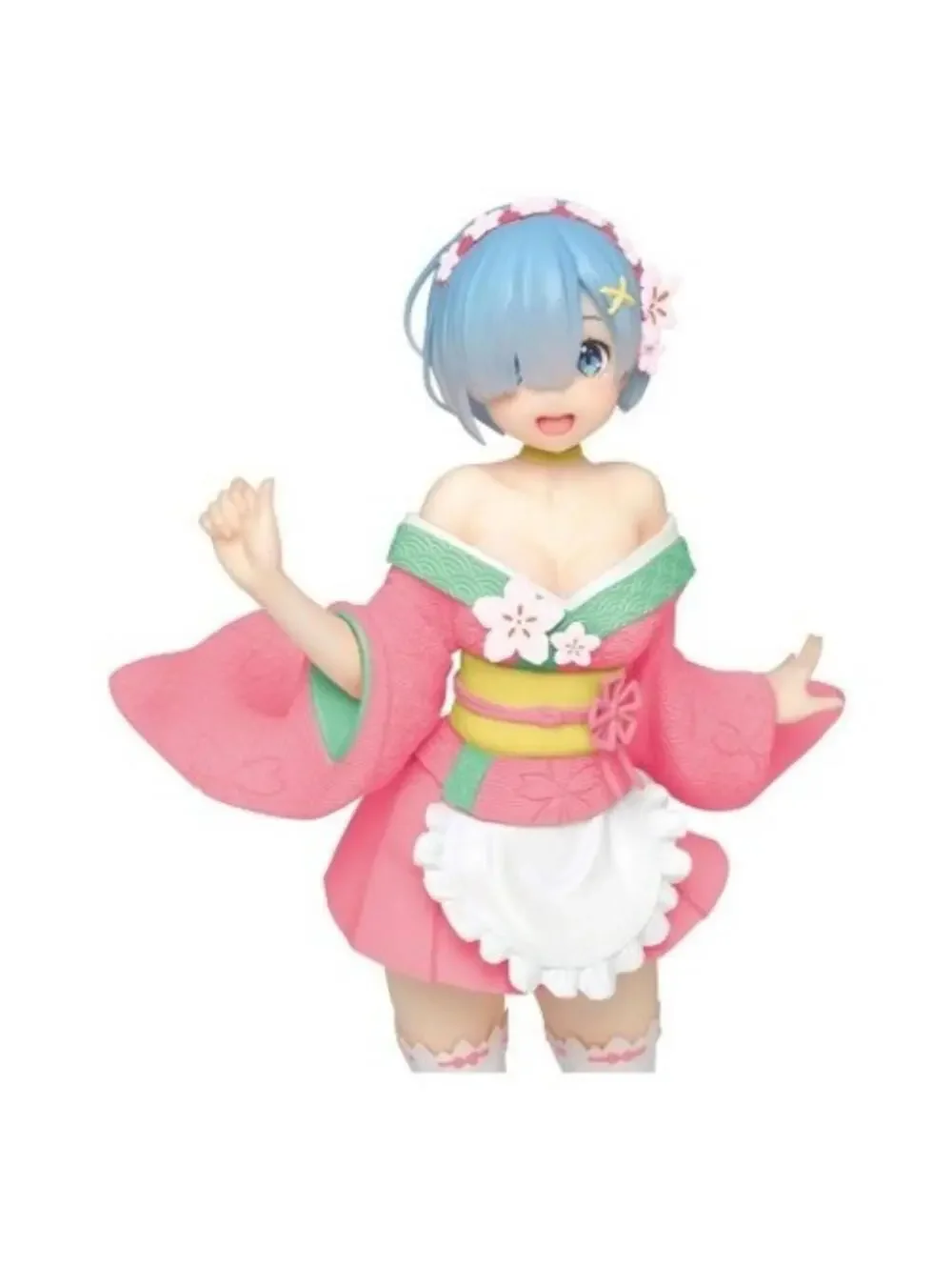 Taito Rem Anime Figure Re:Zero Pink Sakura Maid Outfit Kimono Style